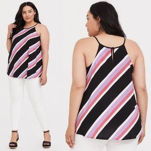 Torrid Purple Striped Strappy Goddess Tank